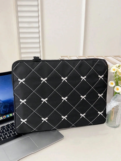 Korean Style Bow Knot Laptop Sleeve Bag, Tablet & Laptop Protective Case