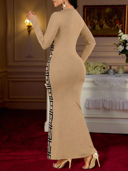 Lady Festival Outfits For Women Black And Beige Dress Luxury Evening Dinner Date And Occasion Dresses Casual Elegant Going Out Outfits Autumn