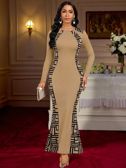 Lady Festival Outfits For Women Black And Beige Dress Luxury Evening Dinner Date And Occasion Dresses Casual Elegant Going Out Outfits Autumn
