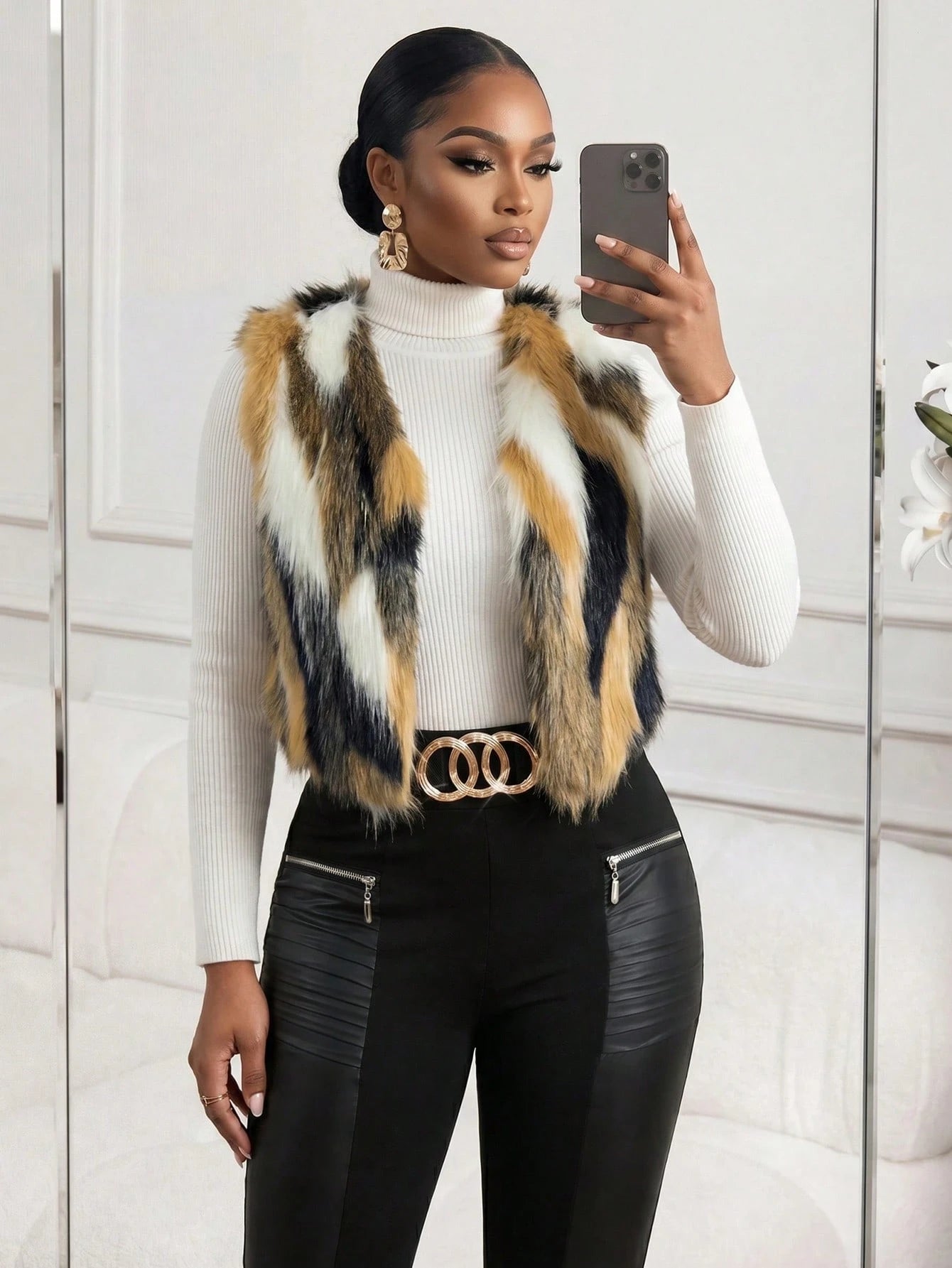 Lady New Years Women Plus Size Color Block Jackets Winter Fall Autumn Evening Formal Wedding Black Elegant
