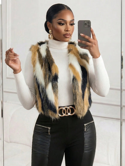 Lady New Years Women Plus Size Color Block Jackets Winter Fall Autumn Evening Formal Wedding Black Elegant