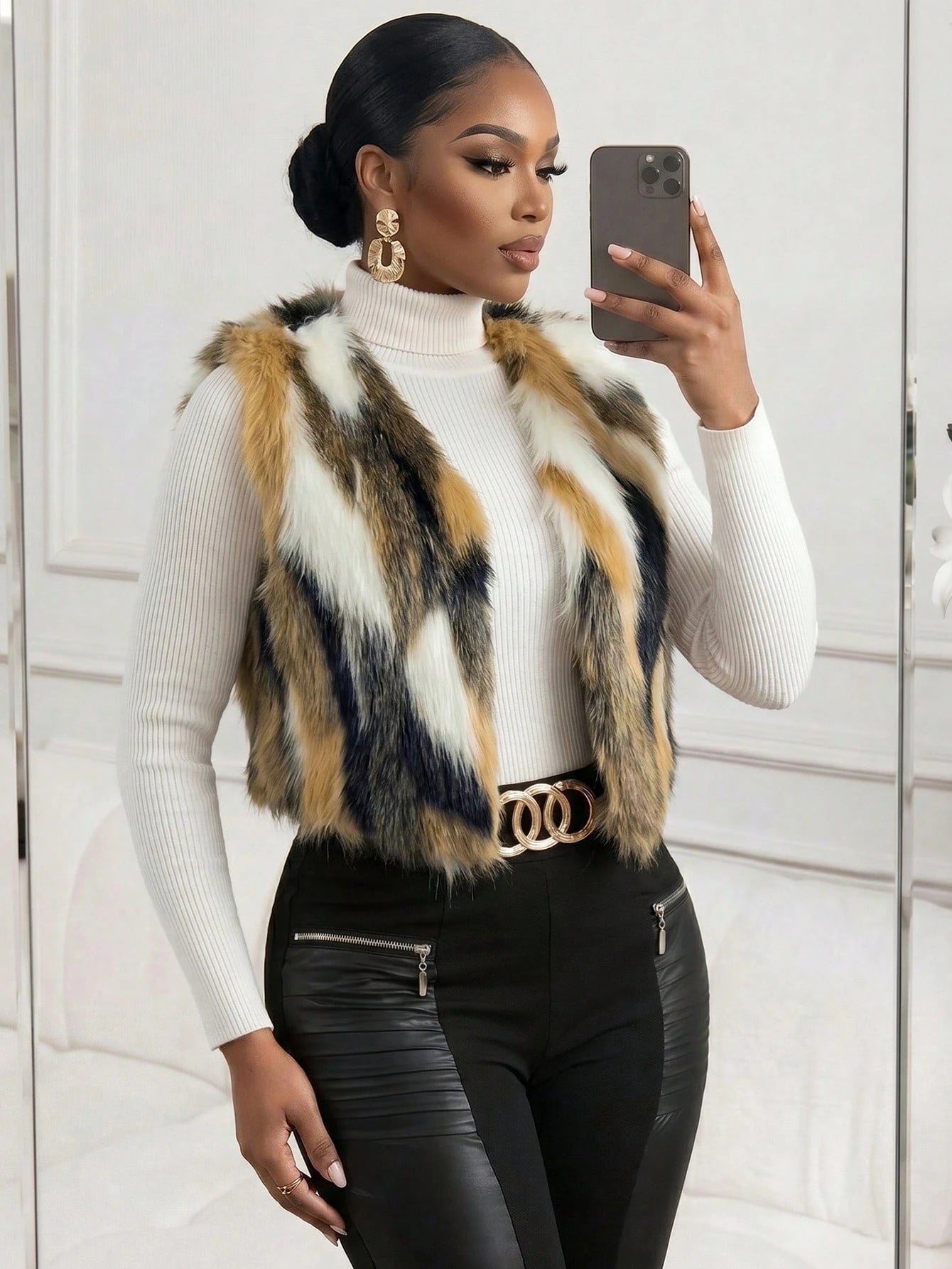 Lady New Years Women Plus Size Color Block Jackets Winter Fall Autumn Evening Formal Wedding Black Elegant