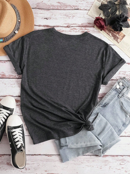 Lalippa Halloween Theme Black Foam Print T-Shirt Gothic Dark Style Slogan Foam Graphic Short Sleeve T-Shirt
