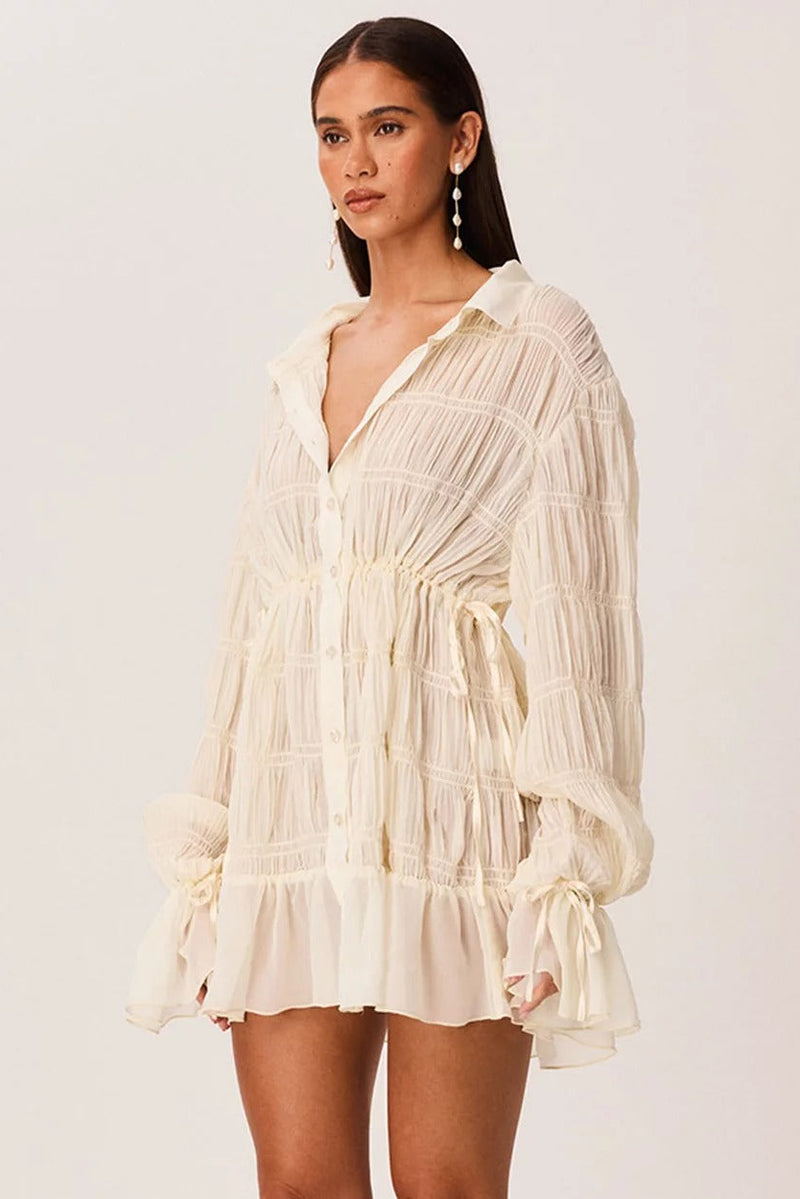 Lareina Mini Dress - Shell