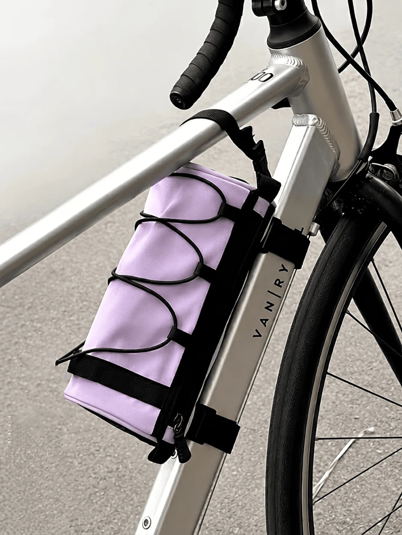 Large Capacity Adjustable Bicycle Handlebar Bag, Multi-Compartment Front Frame Bag With Handlebar Mount, Fashionable Cylindrical Design, With Elastic Fixing System, For Storing Cycling Essentials