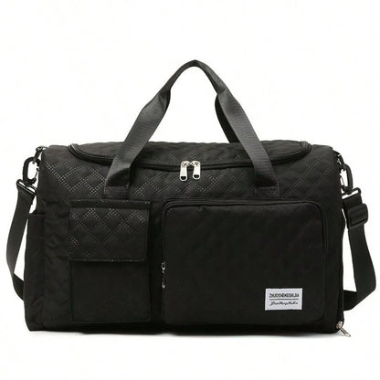 Large Capacity Travel Bag, Shoulder Bag With Shoe Compartment Separate Pocket Tote Bag- Oxford Cloth Wear-Resistant And Waterproof Fabric Storage Bag, Suitable For Male And Female Sports, Swimming, Y