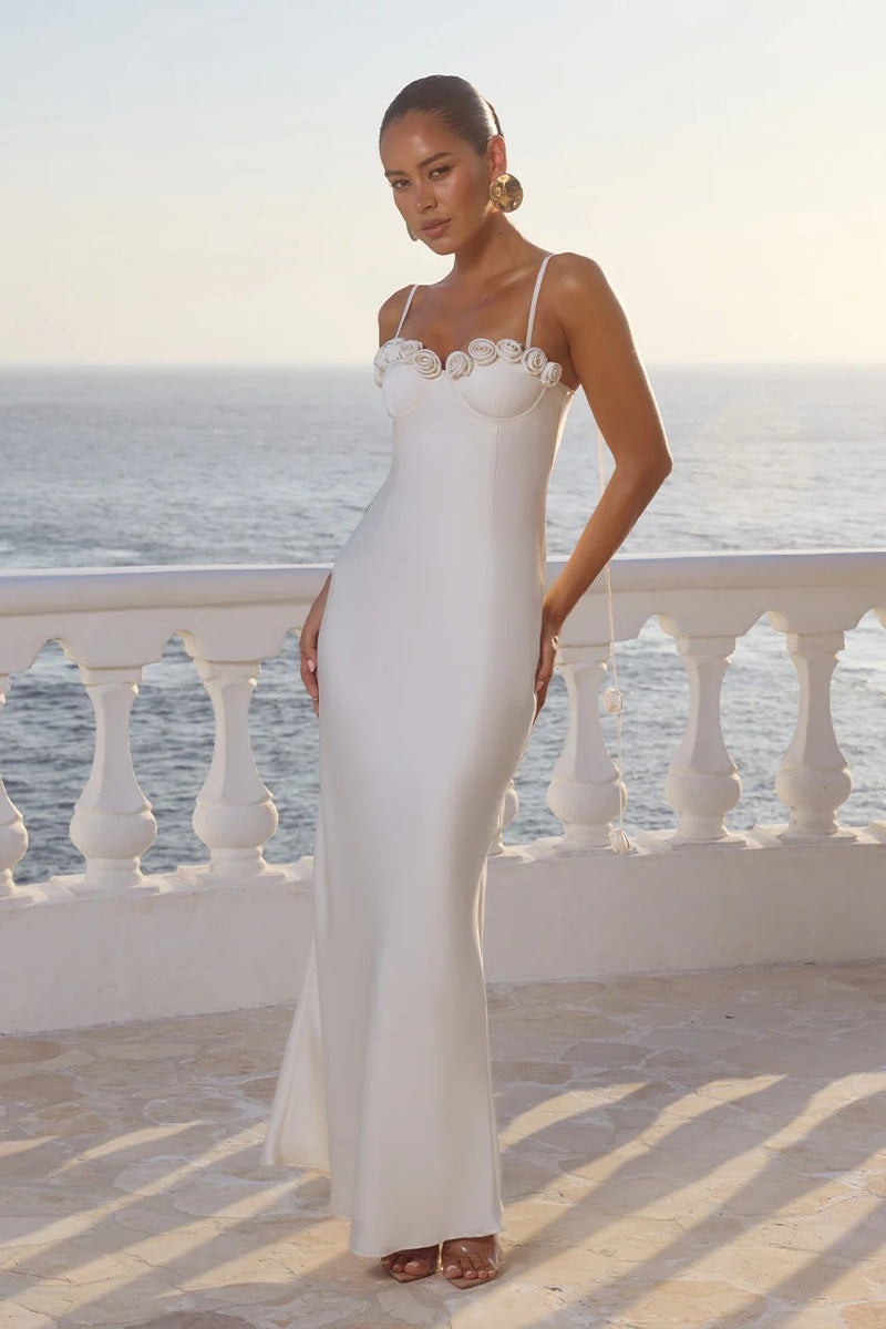 Lavena Maxi Dress - Pearl