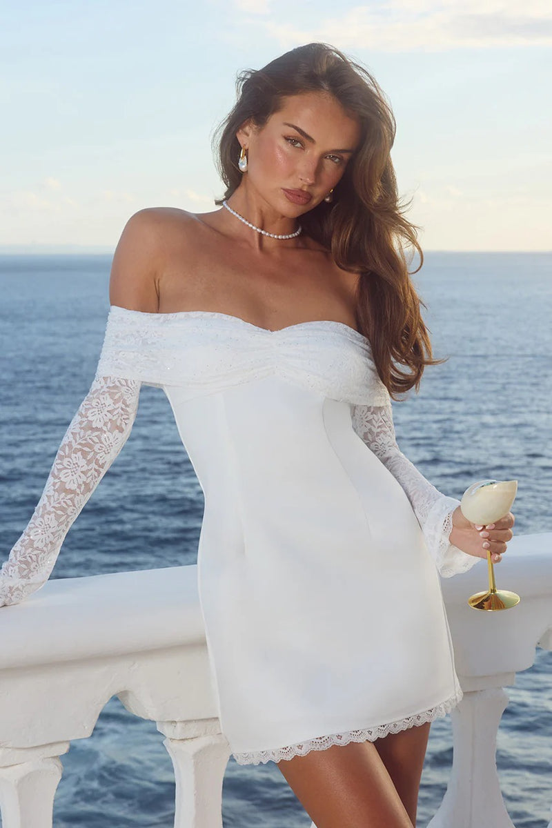 Leona Mini Dress - White