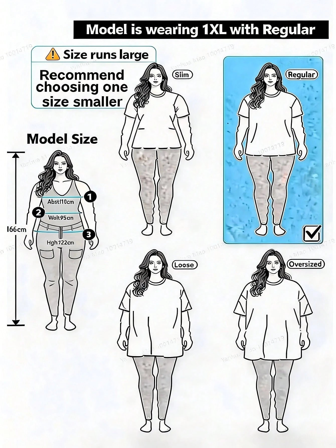 Linhara Plus Size Vacation Casual Solid Color V-Neck Shirt