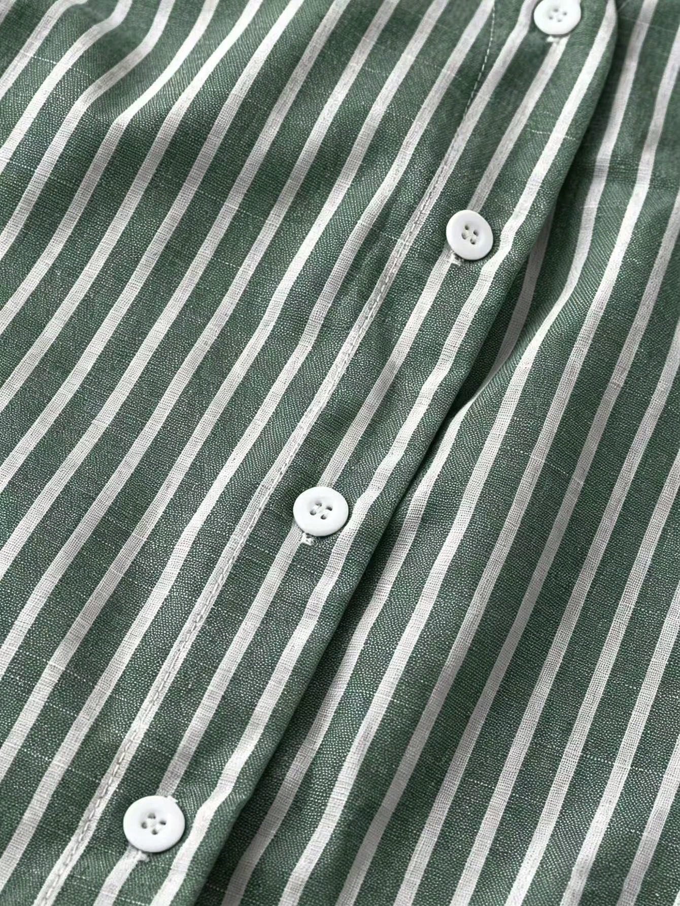 Linhara Plus Size Women Casual Striped Short Sleeve Blouse Women Shirt