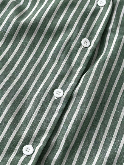 Linhara Plus Size Women Casual Striped Short Sleeve Blouse Women Shirt