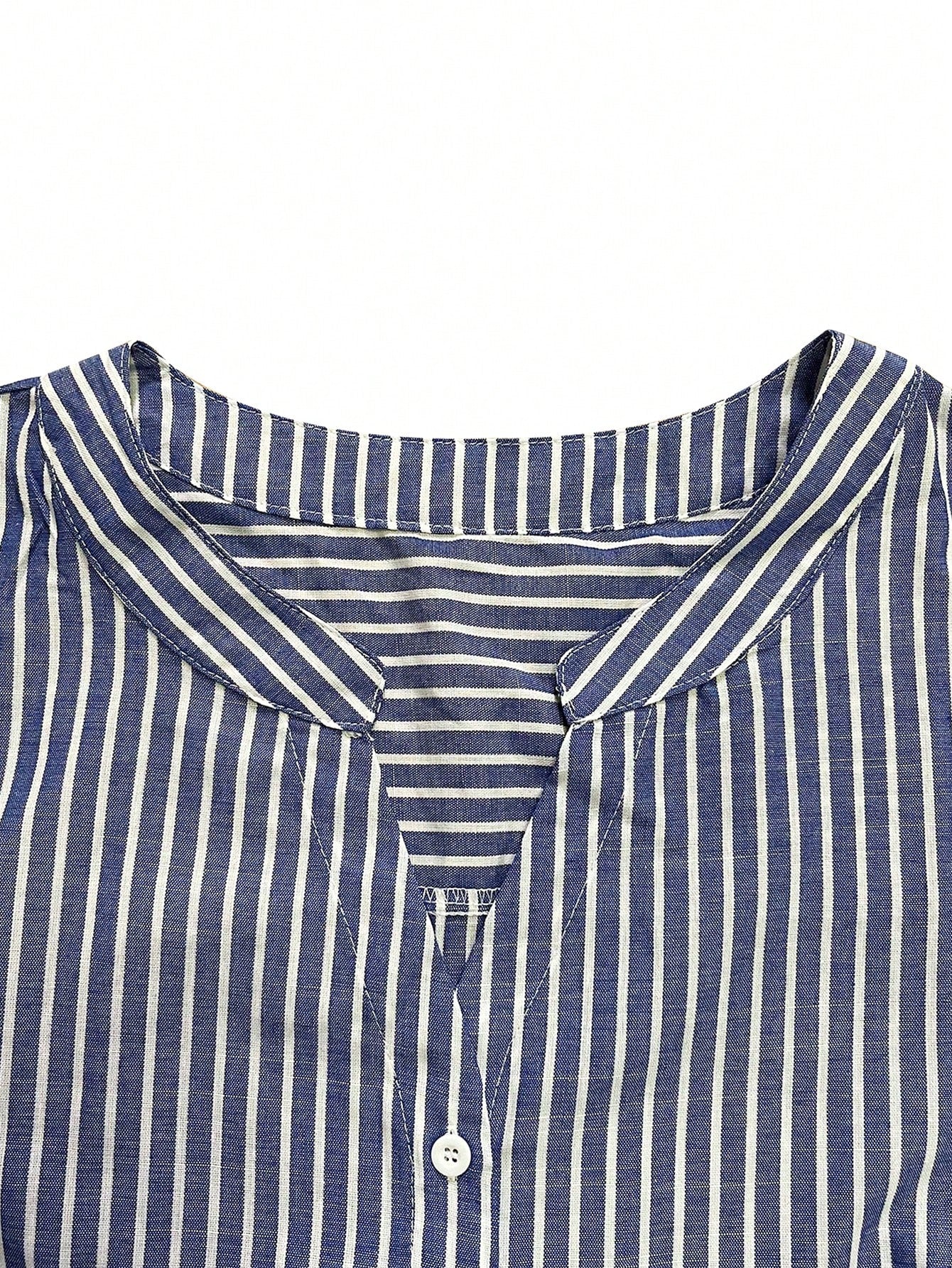 Linhara Plus Size Women Casual Striped Short Sleeve Blouse Women Shirt