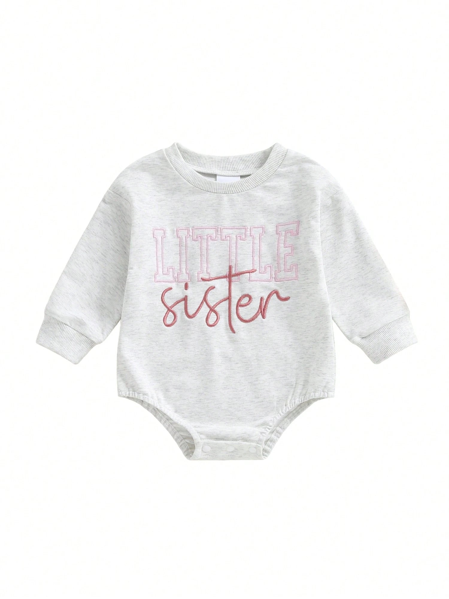 Little Brother And Little Sister Matching Outfits Fall Romper Letter Embroidery Long Sleeve Bodysuit Cute Clothes
