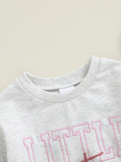 Little Brother And Little Sister Matching Outfits Fall Romper Letter Embroidery Long Sleeve Bodysuit Cute Clothes