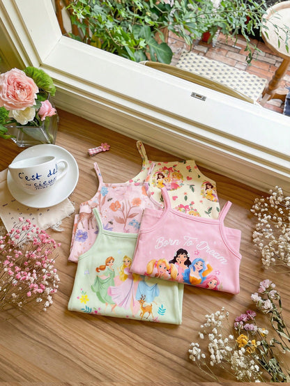 LMoss Kids [RANDOM 4 Pcs SEND 1 Pc]Baby Girl Princess Floral Print Romper Shorts Cute Daily Wear