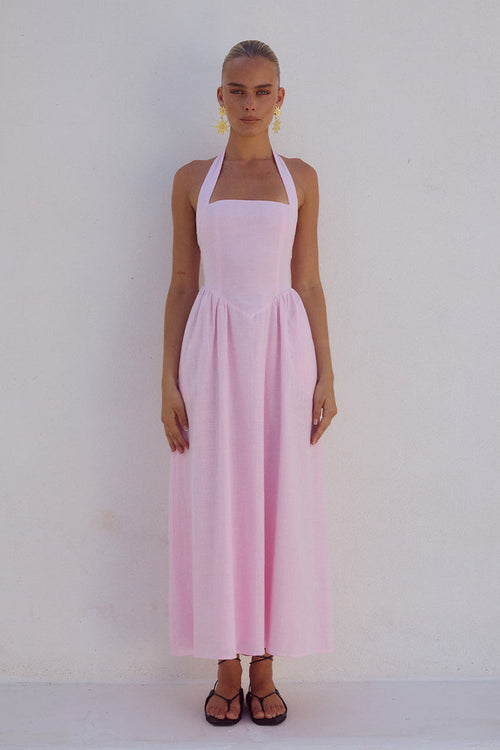 Locklea Midi Dress - Pink - SHOPJAUS - JAUS