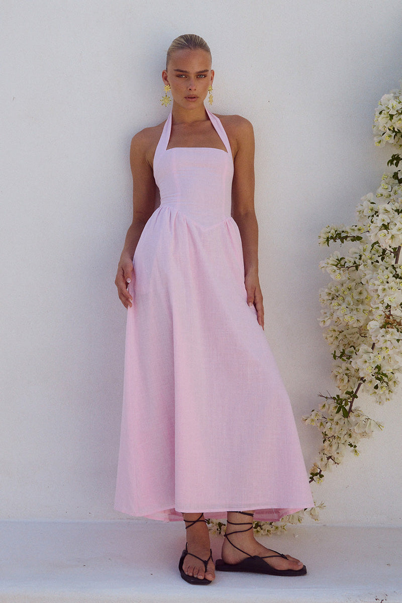 Locklea Midi Dress - Pink - SHOPJAUS - JAUS