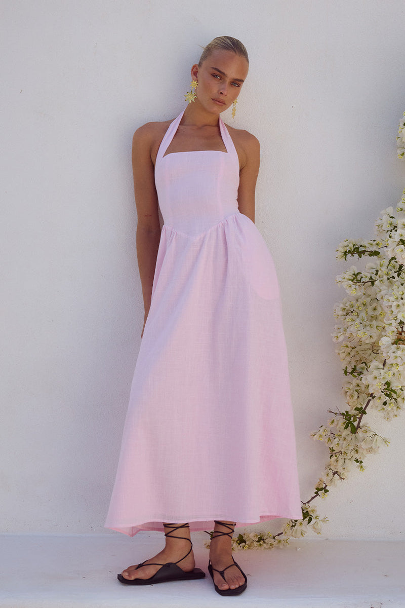 Locklea Midi Dress - Pink - SHOPJAUS - JAUS