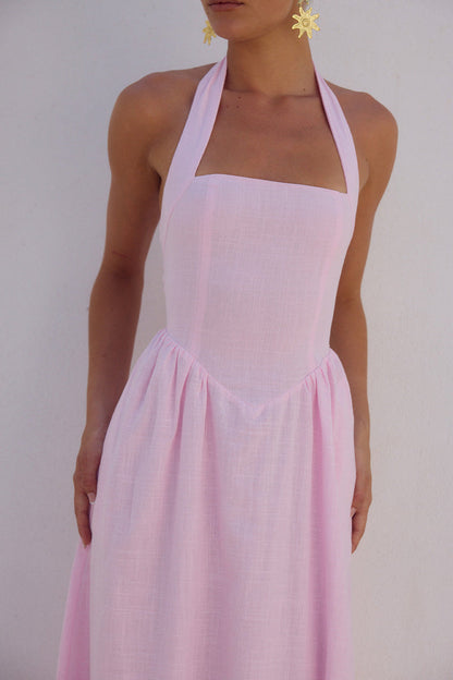 Locklea Midi Dress - Pink - SHOPJAUS - JAUS