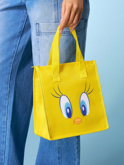 LOONEY TUNES X 1 Patterned Printed Insulated Lunch Bag To Keep Food Warm Or Cold, Picnic Bag, Large Capacity, Can Hold Lunch Boxes And Drinks, Suitable For Picnics, Camping, Travel, Family Use