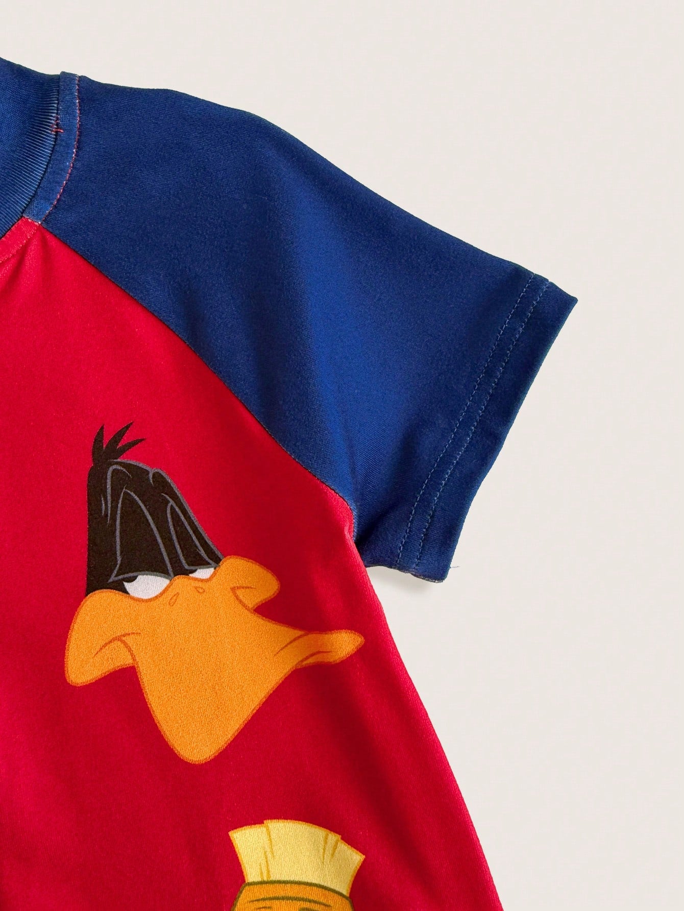 LOONEY TUNES X Baby Boy Cartoon Print Colorblock Casual Daily Short Sleeve Romper