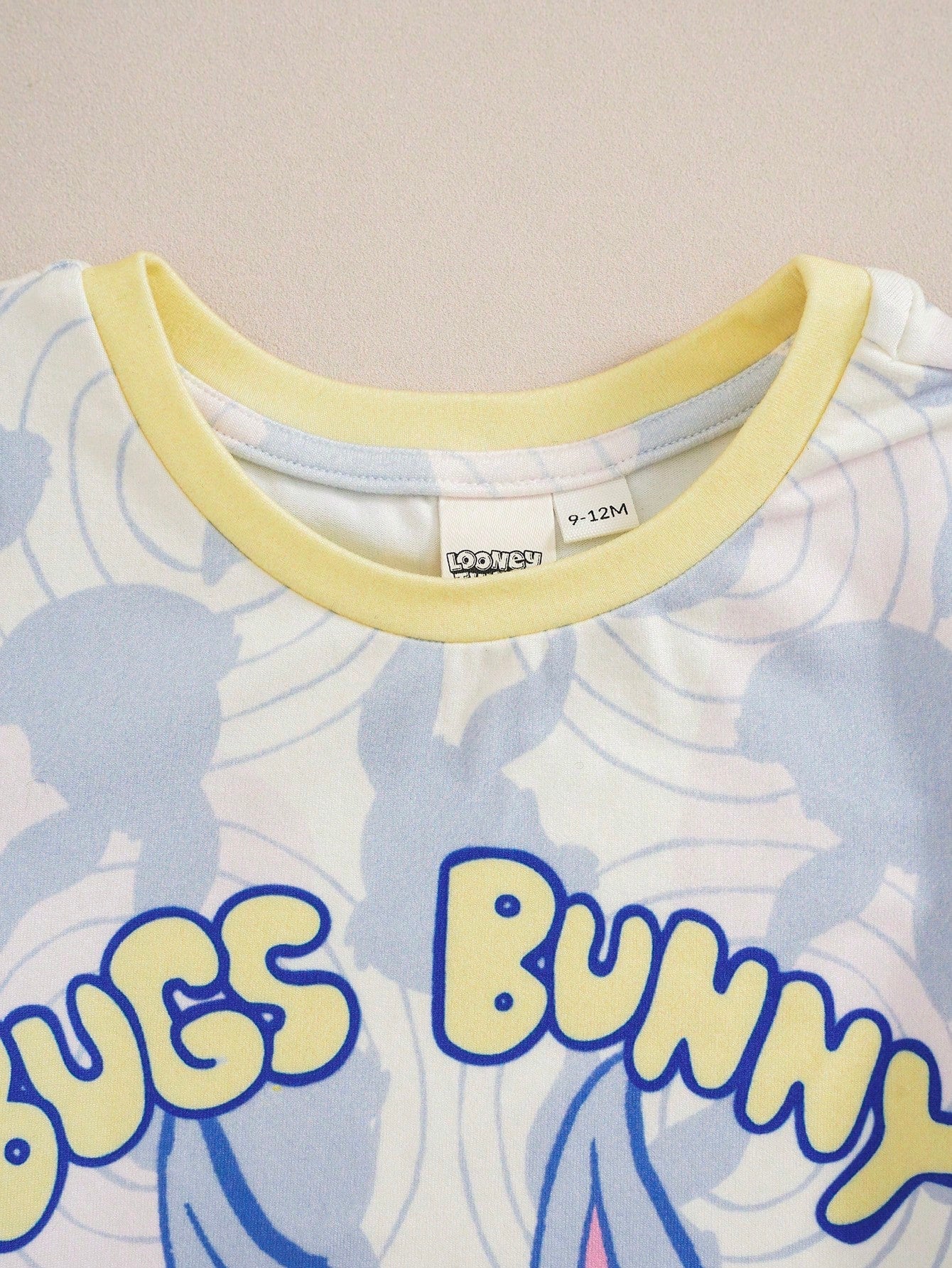LOONEY TUNES X Baby Boy Letter Cartoon Print Casual Daily Romper
