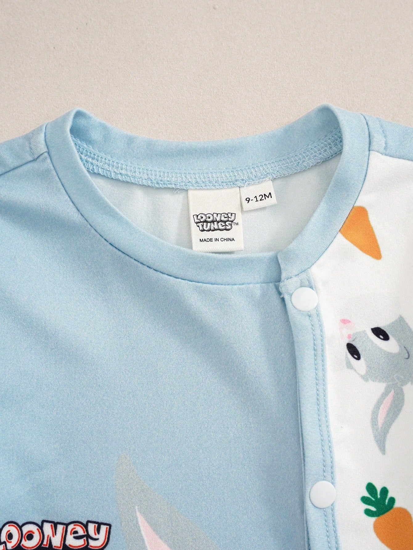 LOONEY TUNES X Baby Boy Letter Cartoon Print Casual Daily Wear Jumpsuit Long Pants