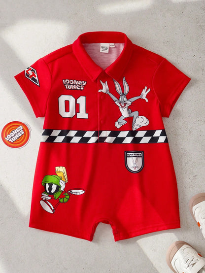 LOONEY TUNES X Baby Boy Short Sleeve Casual Romper