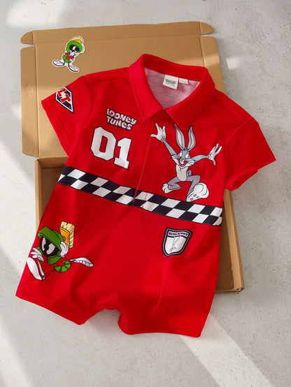 LOONEY TUNES X Baby Boy Short Sleeve Casual Romper