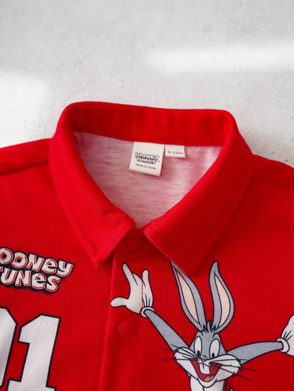 LOONEY TUNES X Baby Boy Short Sleeve Casual Romper