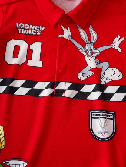 LOONEY TUNES X Baby Boy Short Sleeve Casual Romper