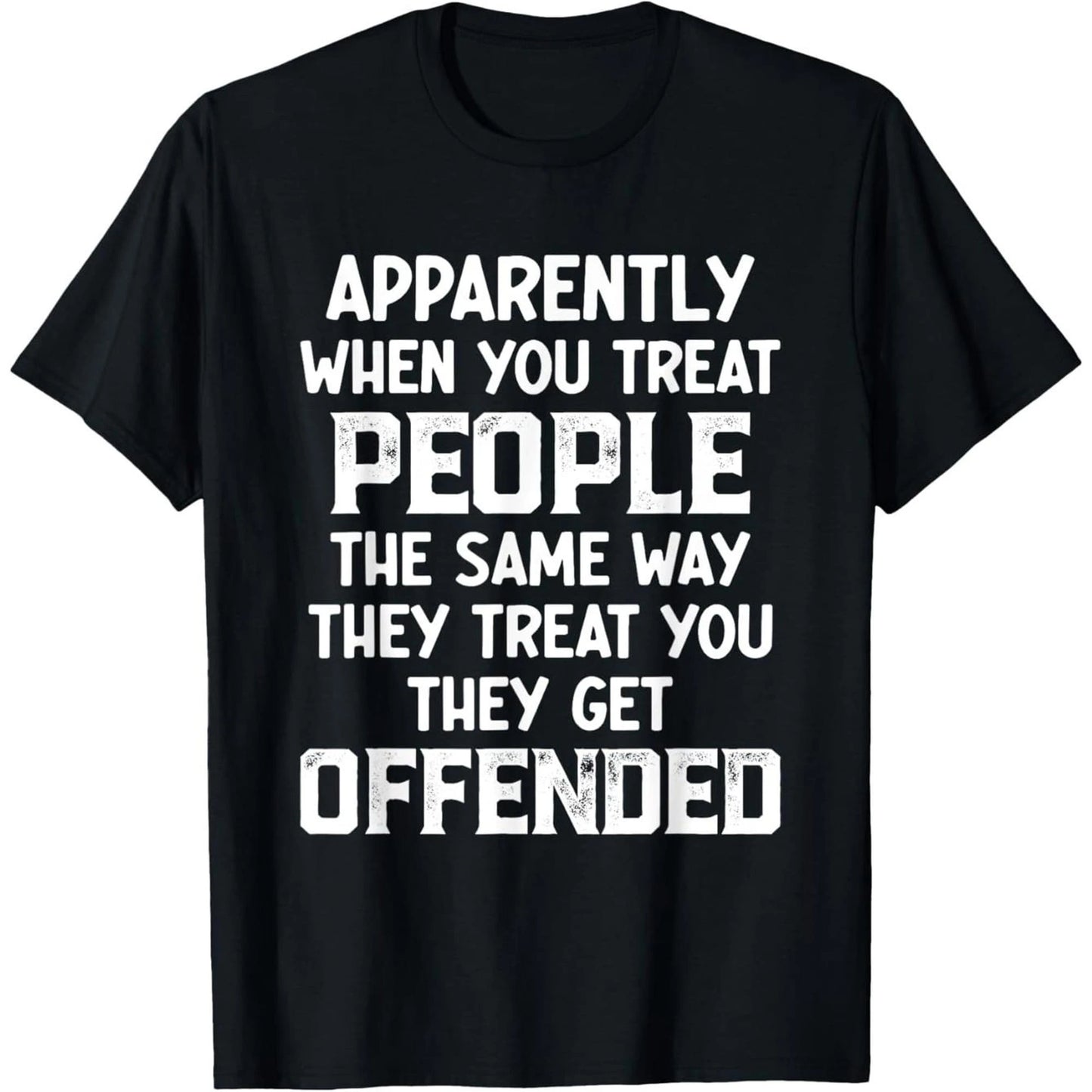 Loose-Fitting Casual Streetwear, White Satirical Quote Print, Black Humorous Slogan T-Shirt, Suitable For Casual Wear And Social Gatherings.