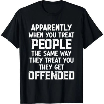 Loose-Fitting Casual Streetwear, White Satirical Quote Print, Black Humorous Slogan T-Shirt, Suitable For Casual Wear And Social Gatherings.