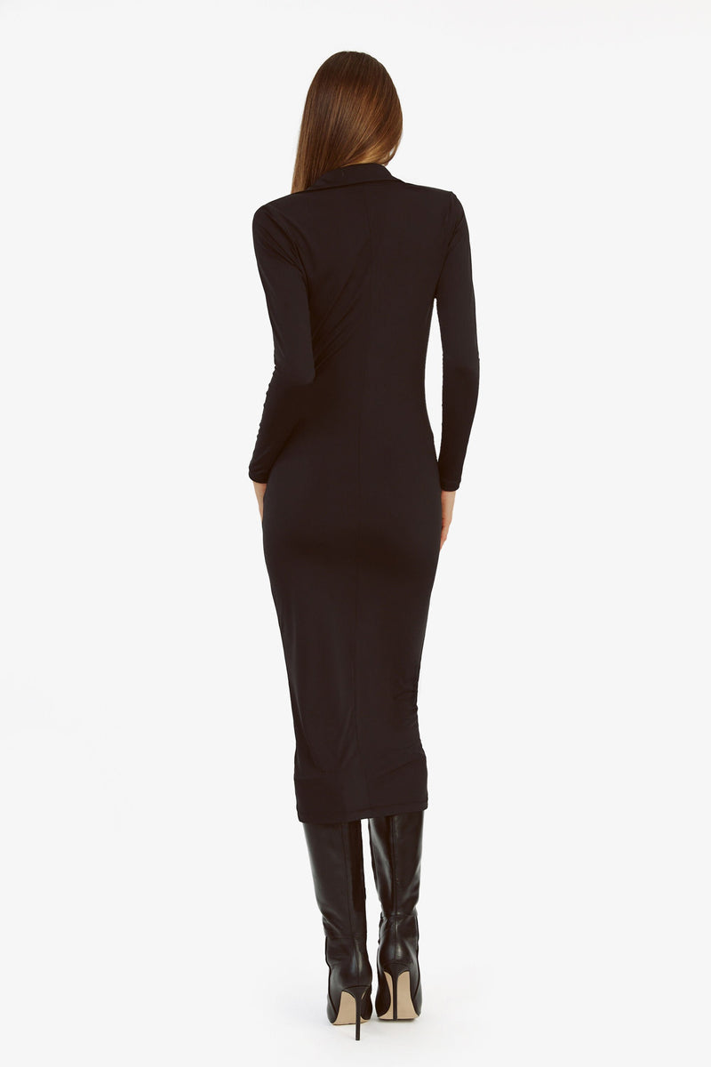Lorel Midi Dress - Black - SHOPJAUS - JAUS