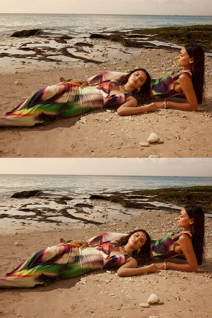 Lori Maxi Dress - Cyprus Print - SHOPJAUS - JAUS