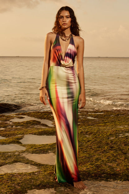 Lori Maxi Dress - Cyprus Print - SHOPJAUS - JAUS