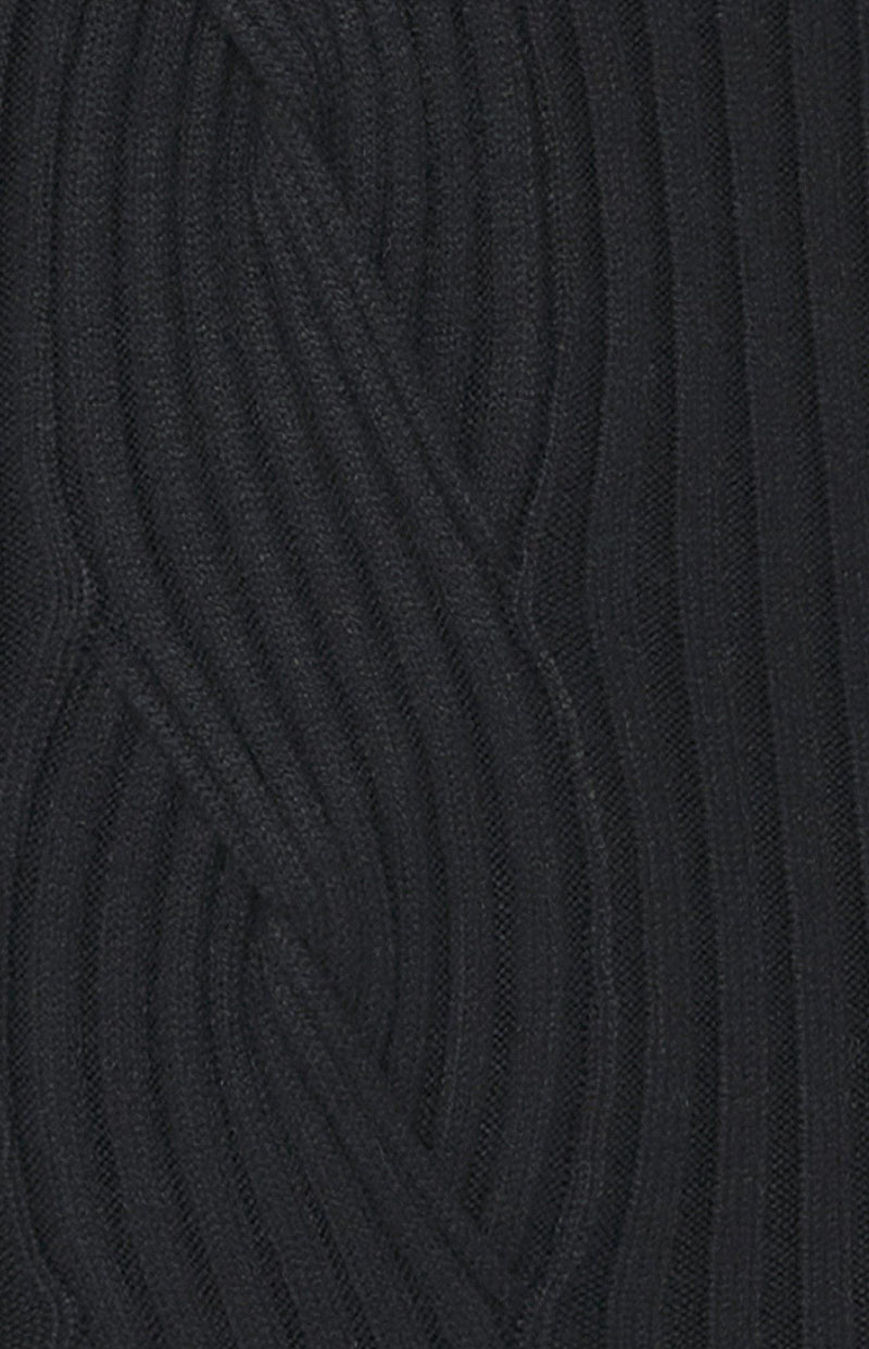 Lula Cut Out Knit Dress - Black - JAUS