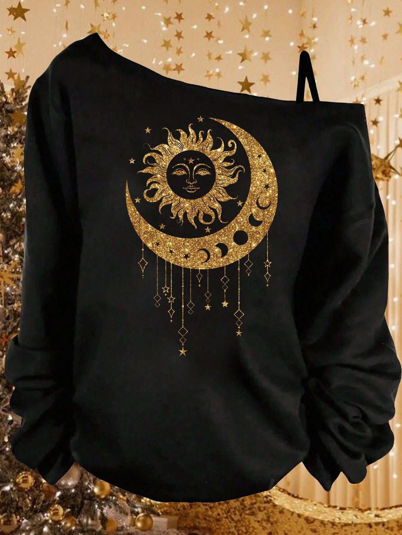 LUNE Casual Minimalist Moon Print Plus Size Women Spaghetti Strap Sleeveless T-Shirt Autumn And Winter Fall