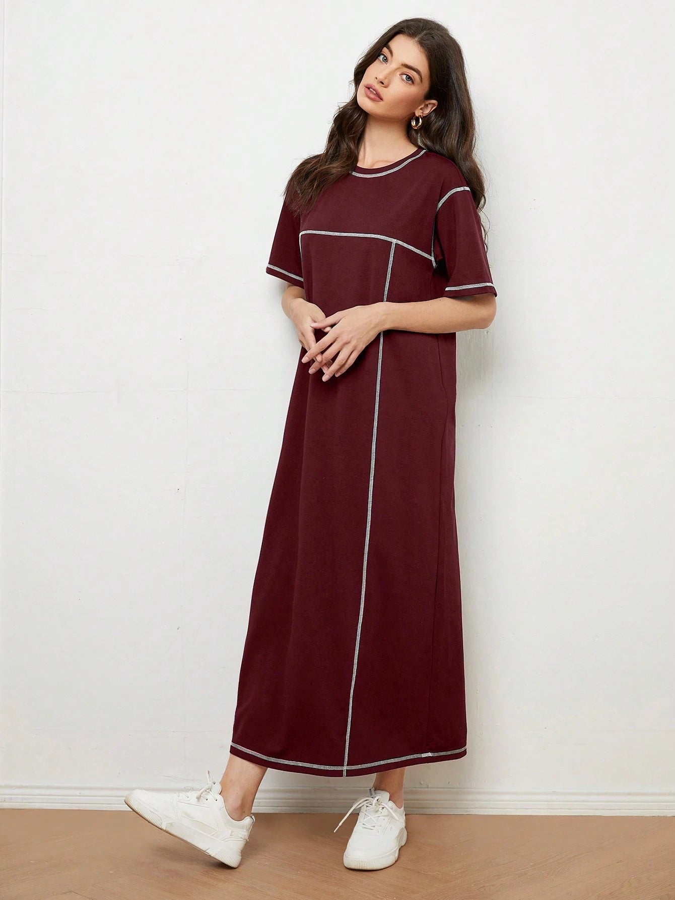 LUNE Color-Block Stitching Casual Dress,Summer Dresses For Women,Casual