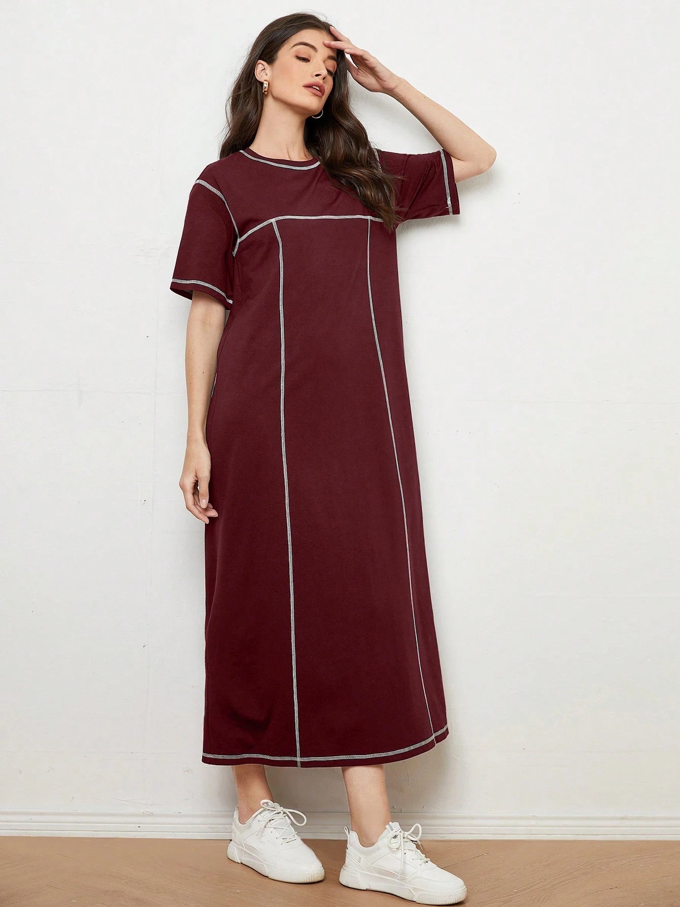 LUNE Color-Block Stitching Casual Dress,Summer Dresses For Women,Casual