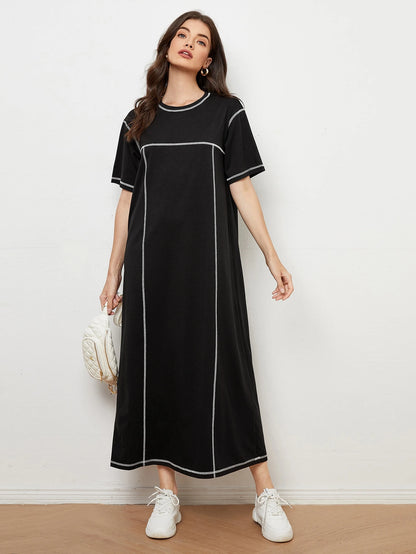 LUNE Color-Block Stitching Casual Dress,Summer Dresses For Women,Casual