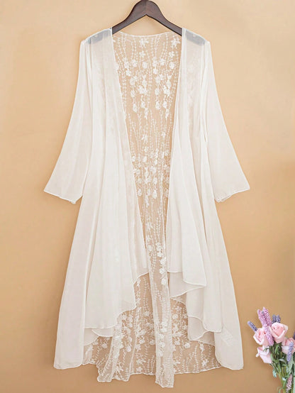 LUNE CURVE Plus Size Solid Color Lace Contrast Casual Blouse For Women Fall