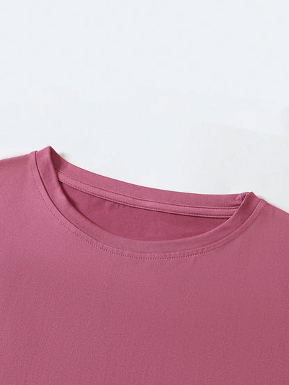 LUNE Plus Size "I'm Not Anti-Social; I'm Selectively Social" Slogan Print Summer Crew-Neck T-Shirt Graphic Tees Women Tops