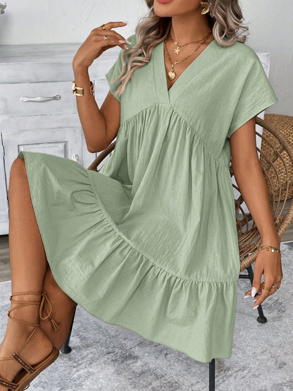 LUNE Summer Casual Vacation Short Pink Romantic Beach Dress For Women,Pastel Dresses For Women,Dresses For Women Summer,Casual