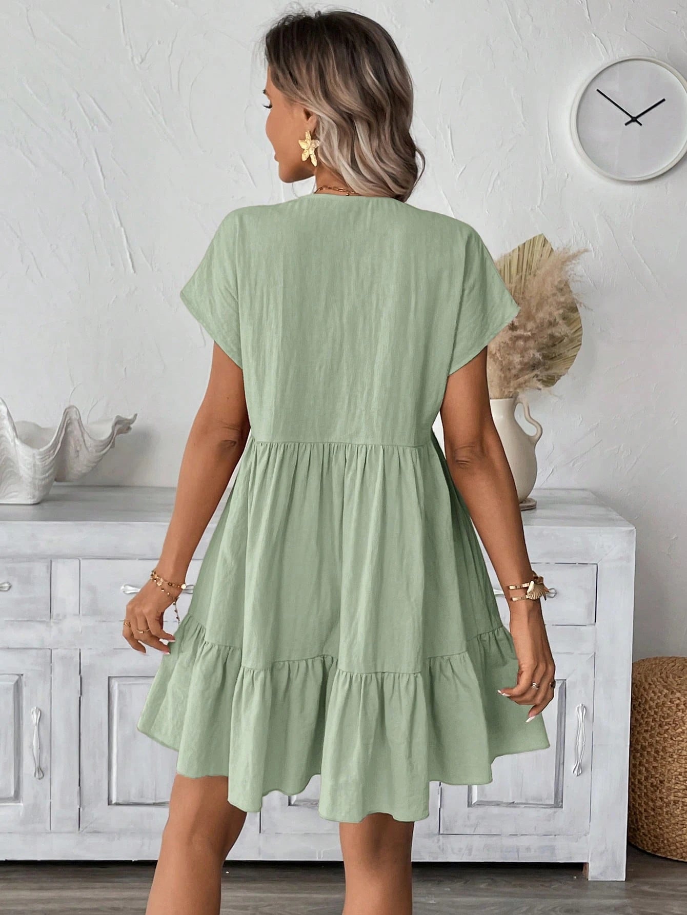 LUNE Summer Casual Vacation Short Pink Romantic Beach Dress For Women,Pastel Dresses For Women,Dresses For Women Summer,Casual