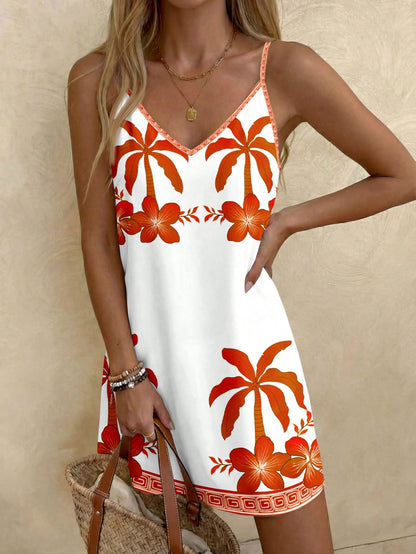 LUNE Women's Casual Printed Mini Dress, Suitable For Autumn/Winter,Casual Dresses For Women