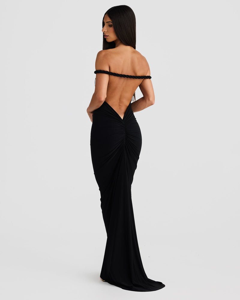 Maia Multi-Way Gown - Black - SHOPJAUS - JAUS