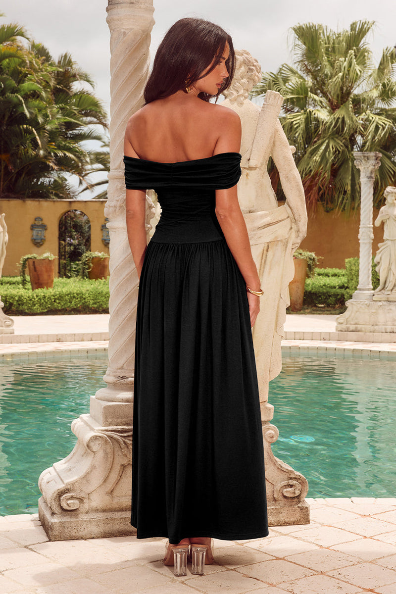 Manalla Maxi Dress - Black - SHOPJAUS - JAUS