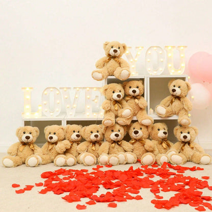 MaoGoLan 12-Piece Christmas Teddy Bear Plush Toy Set, Bulk Soft Stuffed Bears, Perfect Gift For Girls And Children, Suitable For Baby Parties,A Beautiful Gift.