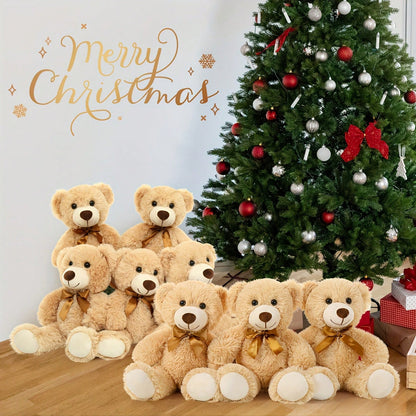 MaoGoLan 12-Piece Christmas Teddy Bear Plush Toy Set, Bulk Soft Stuffed Bears, Perfect Gift For Girls And Children, Suitable For Baby Parties,A Beautiful Gift.